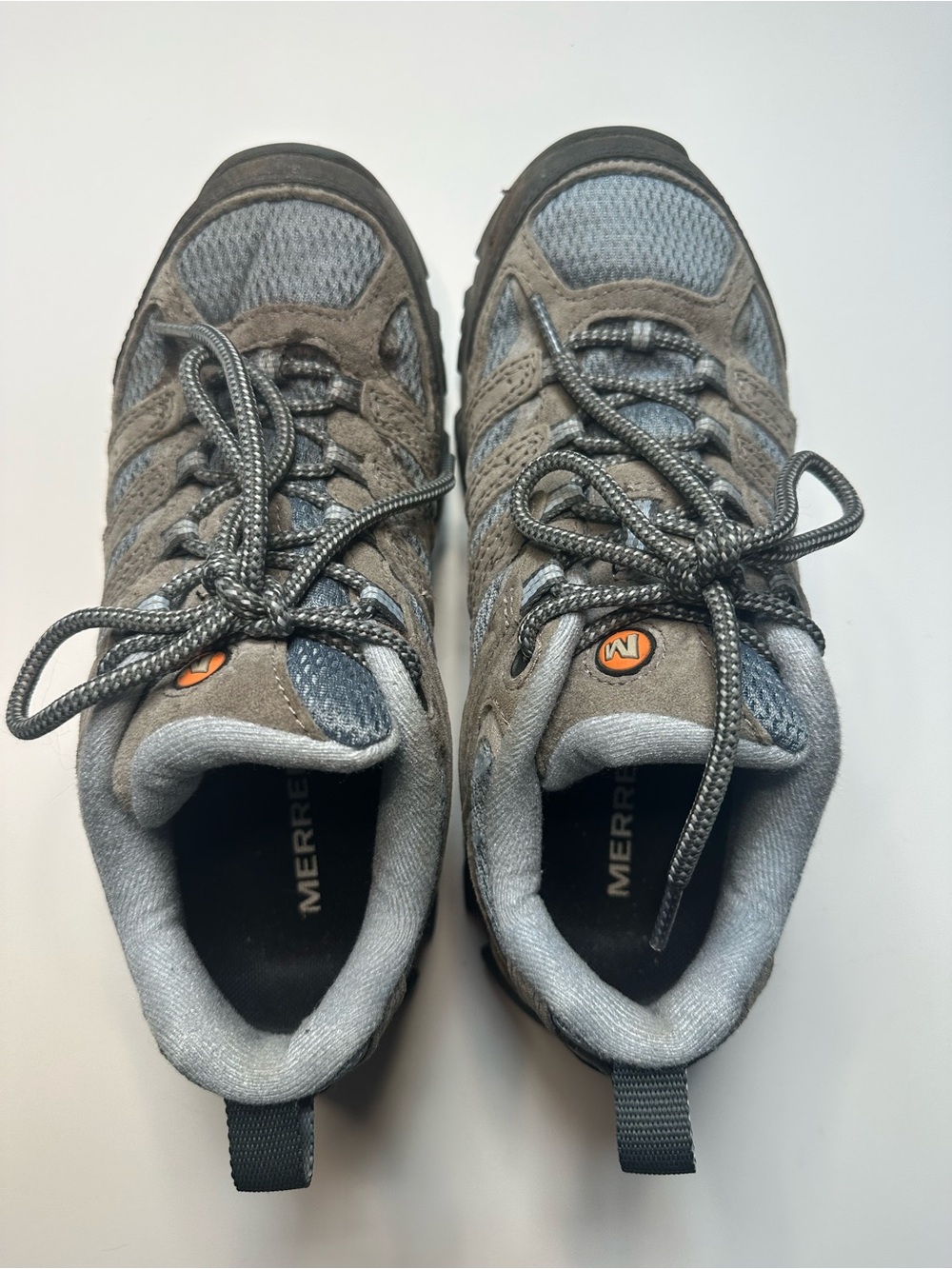 Merrell Gray and Light Blue Hiking Shoe